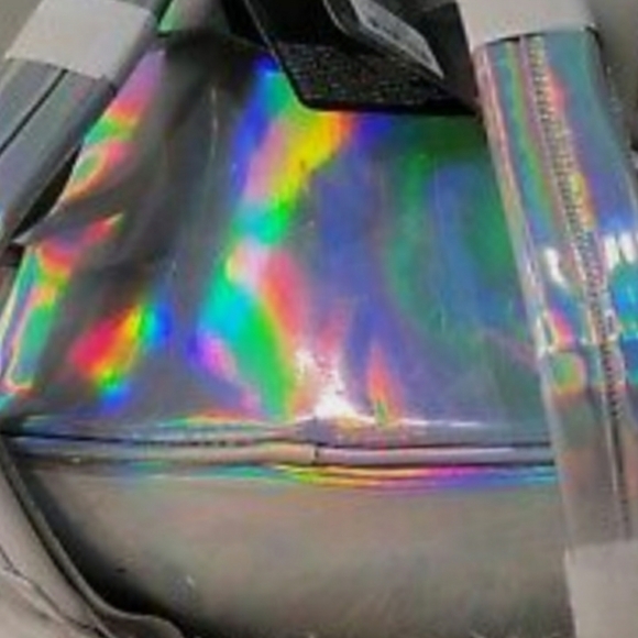 NWT SILVER SEQUIN HOLGRAPHIC METALLIC RAINBOW LIMITED DISNEY LOUNGEFLY BACKPACK - Picture 14 of 16